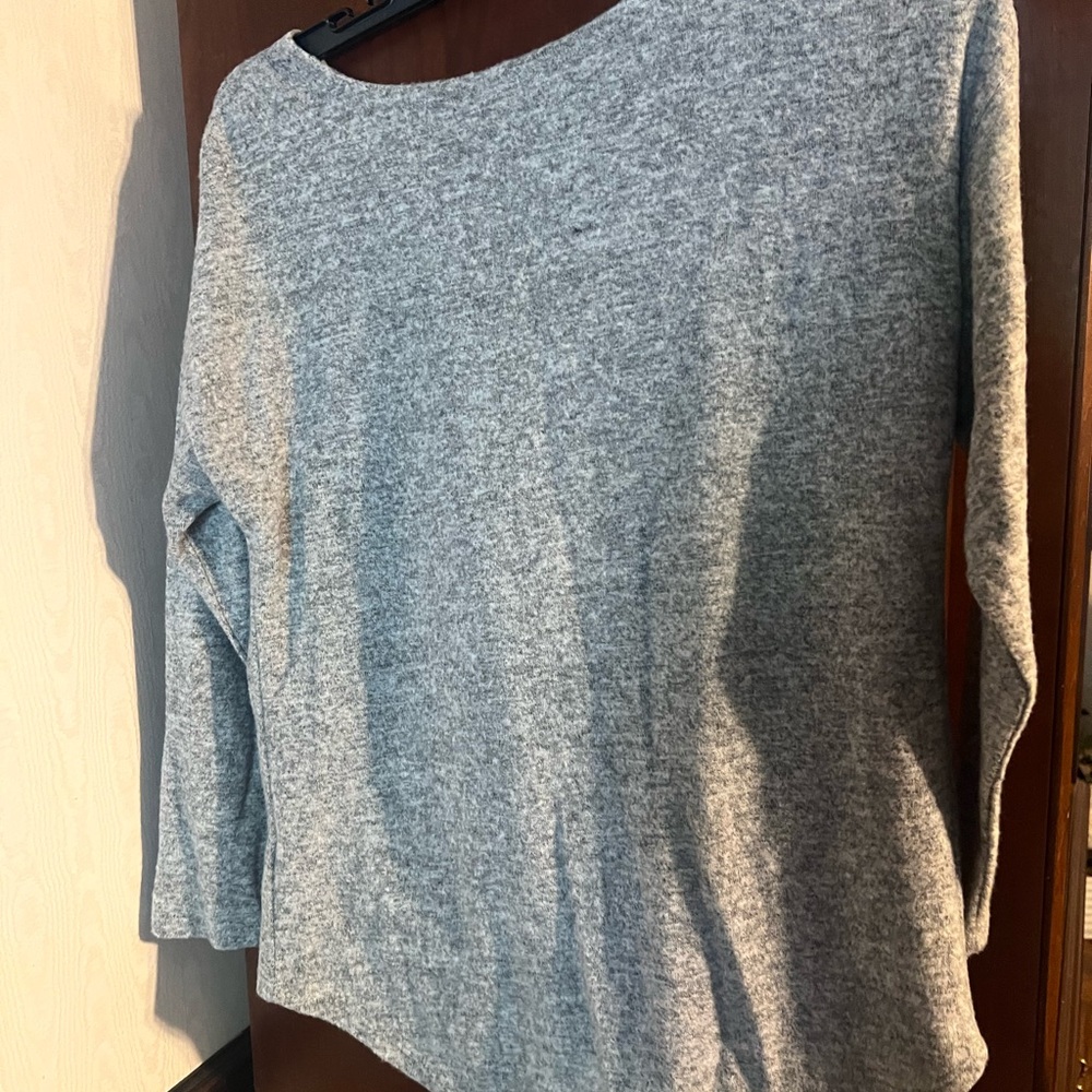 Ruby Rd. Heather Gray Knit Top - Picture 3 of 3